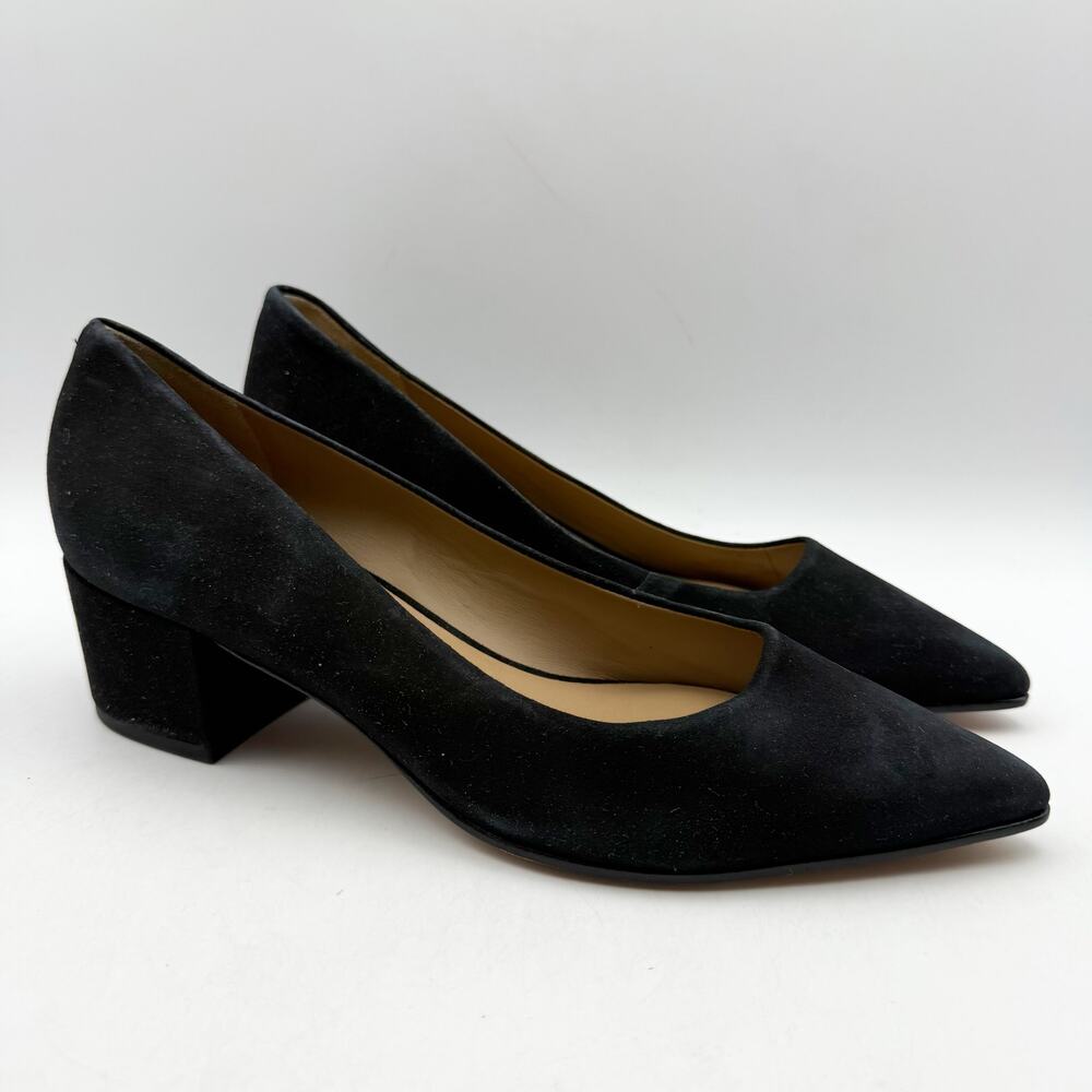Bernardo Womens Millie Pumps Size 7.5 M Black Suede Slip On EUC